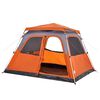vidaXL Family Tent Dome 6-Person Gray and Orange Quick Release
