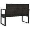 vidaXL Garden Lounge Set Set of 4 Black