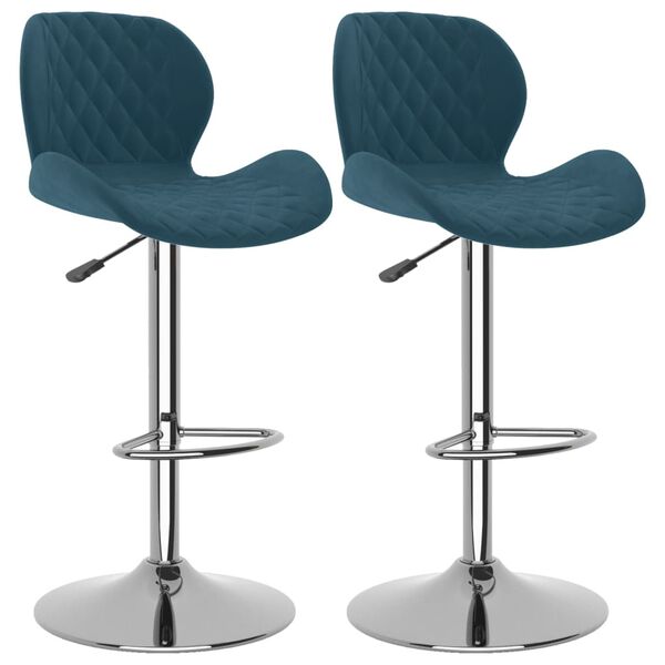 vidaXL Bar Stool Set of 2 Blue