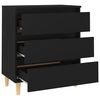 vidaXL Sideboard Black Engineered Wood Standard Sideboard Rectangular