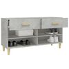 vidaXL Shoe Cabinet Concrete Grey 40.2x13.8x21.7" Engineered Wood