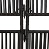 vidaXL Room Divider 5 Panels Black Poly Rattan
