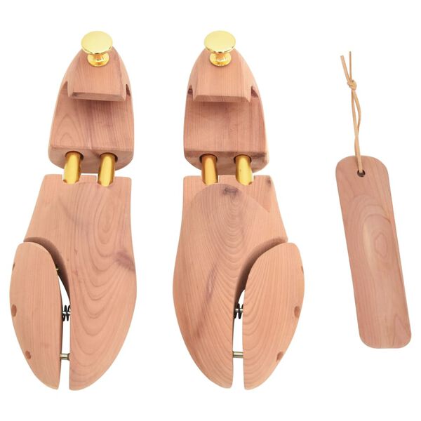 vidaXL Shoe Stretcher with Shoe Horn EU 38-39 Solid Wood Cedar