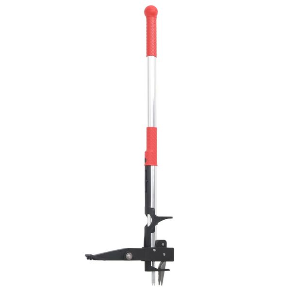 vidaXL Weed Remover Red and Silver 39.2 " Anodised Aluminium