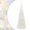 vidaXL Artificial Christmas Tree White PVC 70.9 in tall, 23.6 in wide