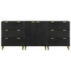 vidaXL Sideboard Black Engineered wood Medium Sideboard Rectangular
