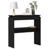 vidaXL Console Table Black Oak 31.50 x 11.81 x 31.50 in