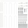 vidaXL Garden Fence 7 pcs White 39.04 x 3.28 ft Powder-coated Steel