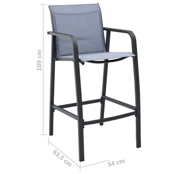 vidaXL Garden Bar Set Black, dark grey, light grey