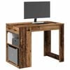 vidaXL Desk Old Wood Engineered Wood Medium Desk Rectangular Modern