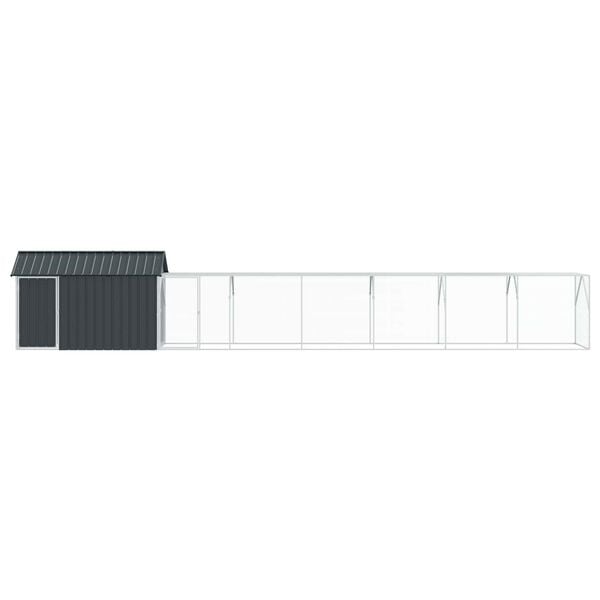 vidaXL Bird Cage Anthracite 323.43 x 43.70 x 55.91 in Galvanised Steel