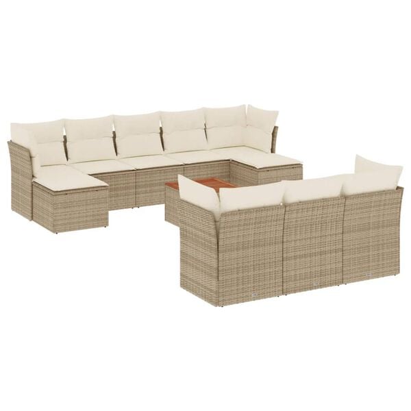 vidaXL Garden Sofa Set Beige