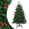 vidaXL Artificial Hinged Christmas Tree Green PVC, PE, iron Medium