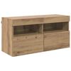vidaXL TV Wall Cabinet Artisan Oak 31.50 x 11.81 x 15.75 in