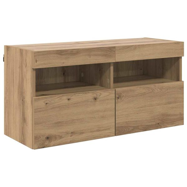 vidaXL TV Wall Cabinet Artisan Oak 31.50 x 11.81 x 15.75 in