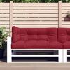 vidaXL Pallet Cushion Set of 3 Wine Red 100% Polyester Large