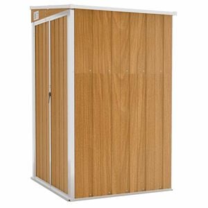 vidaXL Garden Shed Brown Galvanized steel, metal Medium Garden Shed