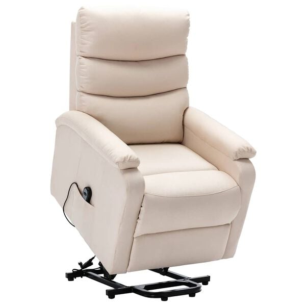 vidaXL Stand up Chair Cream Fabric