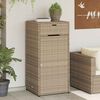 vidaXL Garden Storage Cabinet Beige PE Rattan Large