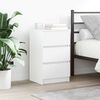 vidaXL Bedside Cabinet Set of 2 White Engineered wood Medium