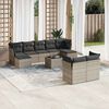 vidaXL Garden Sofa Set Gray