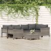 vidaXL Garden Lounge Set Grey PE rattan 7 Piece Set Modular