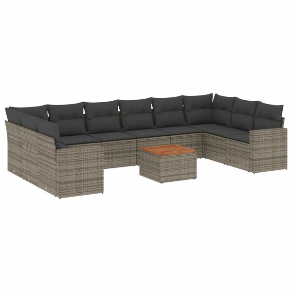 vidaXL Garden Sofa Set Grey
