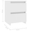 vidaXL Bedside Cabinet White Engineered wood 11.8x11.8x15.7 in