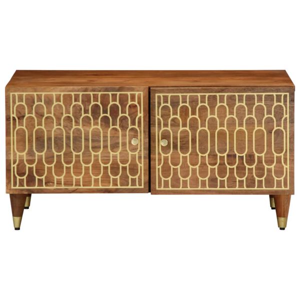 vidaXL Coffee Table Honey brown Solid mango wood, iron legs Medium