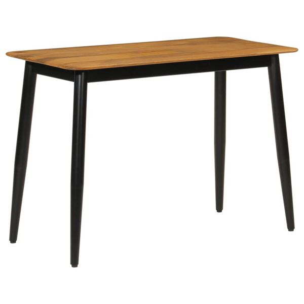 vidaXL Dining Table Natural Wood and Black