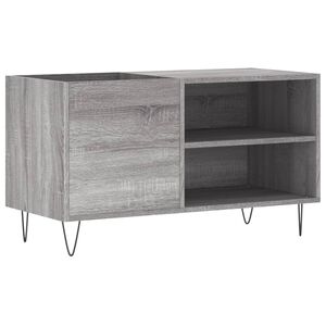 vidaXL Record Cabinet Grey Sonoma Engineered wood and iron Standard