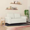vidaXL 2-seater Sofa Cream Velvet (100% polyester), metal, textilene