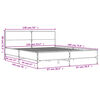 vidaXL Bed Frame without Mattress Smoked Oak 135 x 74.8 "