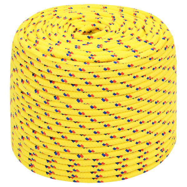 vidaXL Boat Rope Yellow 0.39 " 820.2 ' Polypropylene