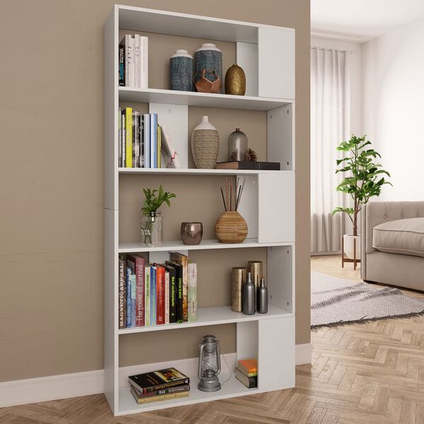 vidaXL Book Cabinet White Engineered wood Large Book Cabinet