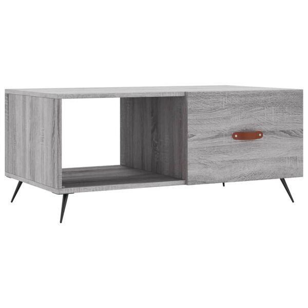 vidaXL Coffee Table Gray Sonoma Engineered wood, Iron Medium