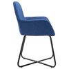 vidaXL Dining Chairs 4 pcs Blue Fabric