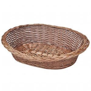 vidaXL Dog Basket Natural Willow 27.6 in Light Weight Dog Basket