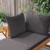 vidaXL Sun Lounger with 1 Armrest Dark Gray Solid Acacia Wood