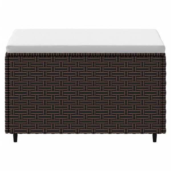 vidaXL Patio Footrest Brown PE Rattan Standard Adjustable Feet