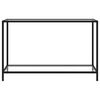 vidaXL Console Table Clear and Black Tempered Glass, Powder-Coated Steel