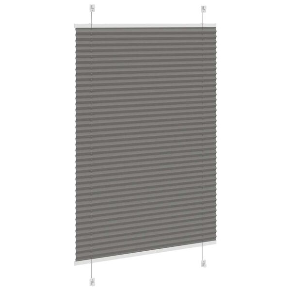 vidaXL Pleated Blind Anthracite 100% Polyester 33.5 x 59.1 in