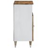 vidaXL Sideboard Natural Mango Wood with White Paint Solid Mango Wood