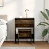 vidaXL Dressing Table Smoked oak Engineered wood, glass Medium