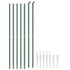 vidaXL Chain Link Fence with Spike Anchors Green 5.9x32.8'