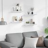 vidaXL Wall Shelf Set of 4 High gloss white MDF Medium Wall mounting