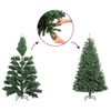 vidaXL Artificial Christmas Tree Green and white PET, Metal 82.7 in