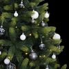 vidaXL Artificial Hinged Christmas Tree Light green and dark green