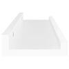 vidaXL Wall Shelf Set of 4 White MDF Medium Decorative Inlays