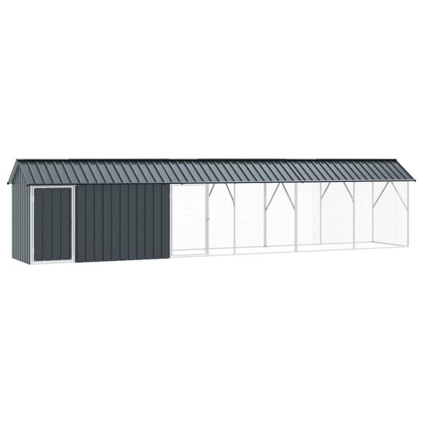 vidaXL Bird Cage Anthracite 248.03 x 40.55 x 55.91 in Galvanised Steel